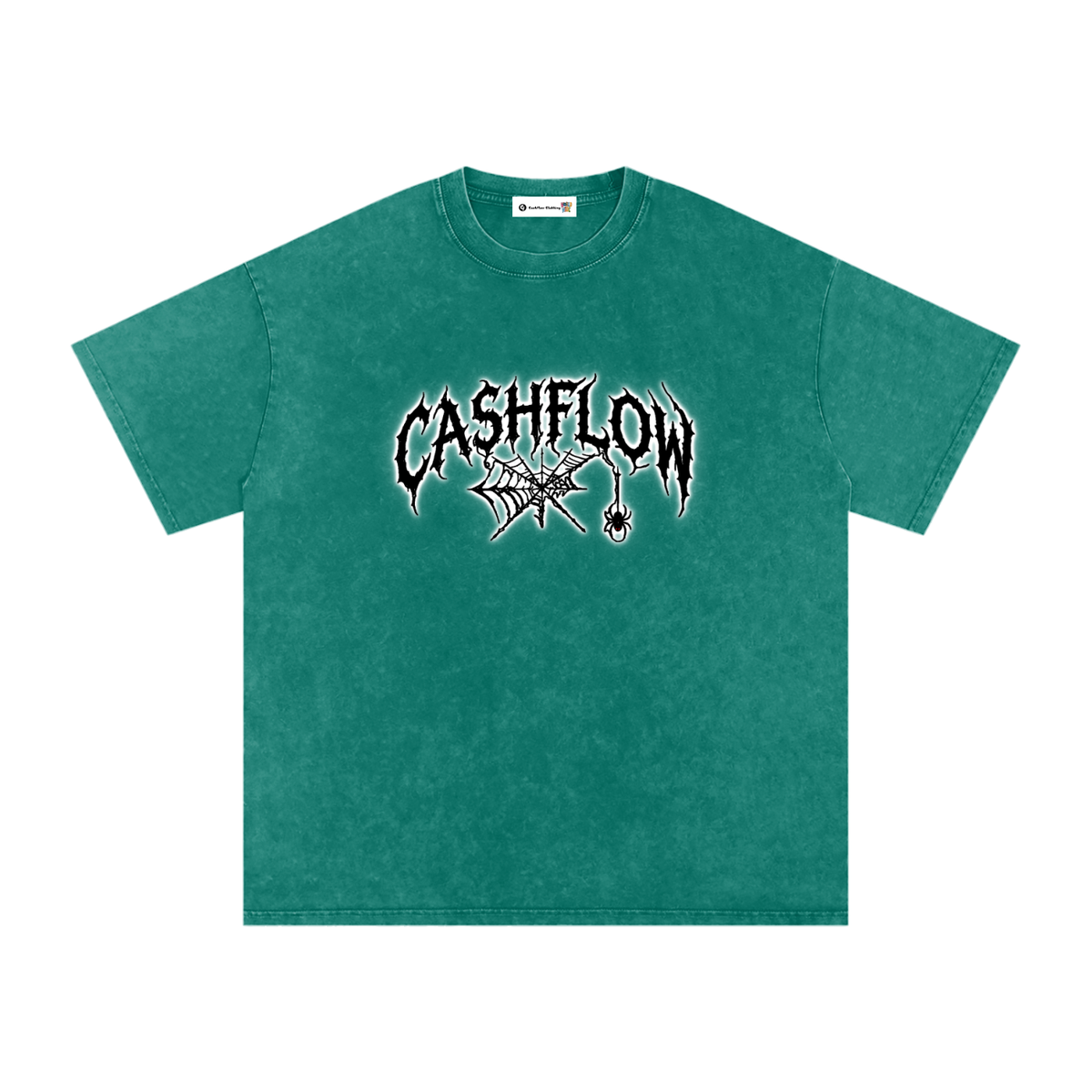 CashFlow "Spider Halloween Edition" Snow Washed Oversized Cotton T-Shirt