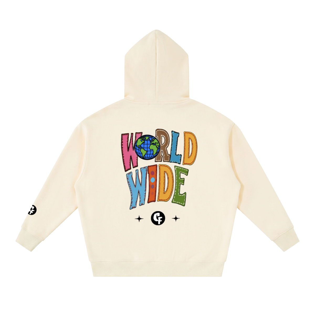 "Skool Kidz" Essential Oversized Fleece Boxy Zip Hoodie