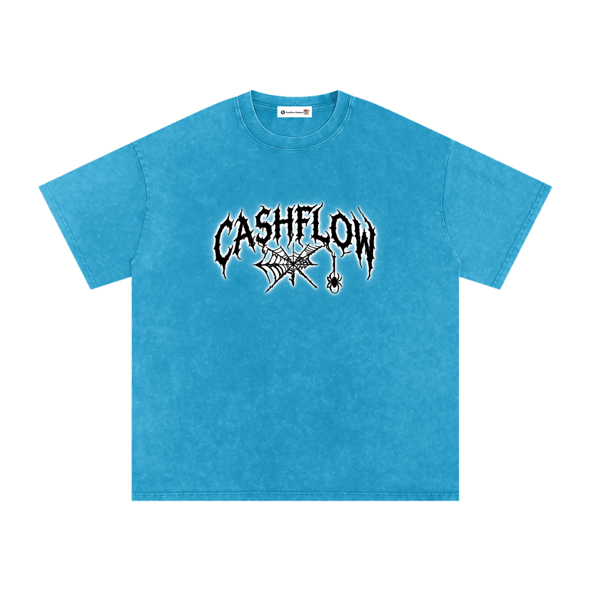 CashFlow "Spider Halloween Edition" Snow Washed Oversized Cotton T-Shirt