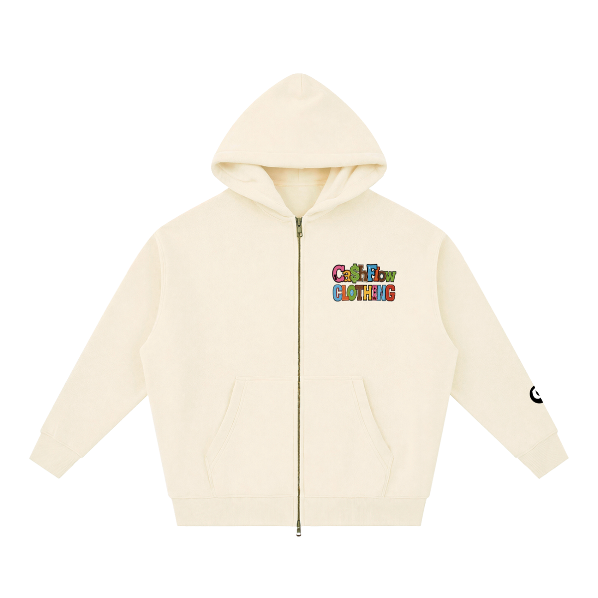 "Skool Kidz" Essential Oversized Fleece Boxy Zip Hoodie