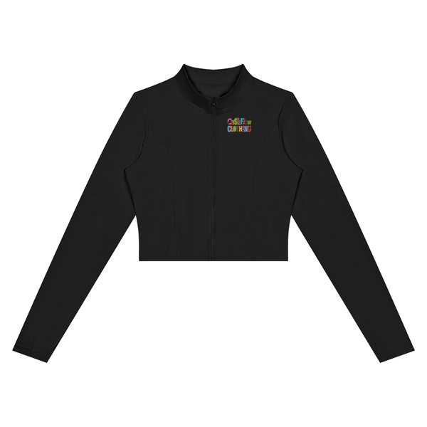 CashFlow "Skool Kidz" Women’s Crop Yoga Sports Jacket
