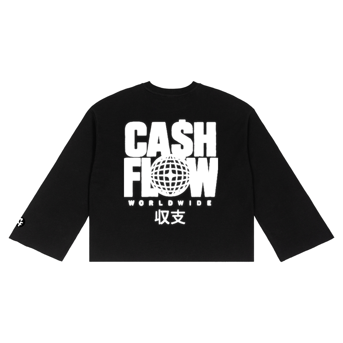 "CashFlow Worldwide" Unisex Waffle Raw Edge Shirt