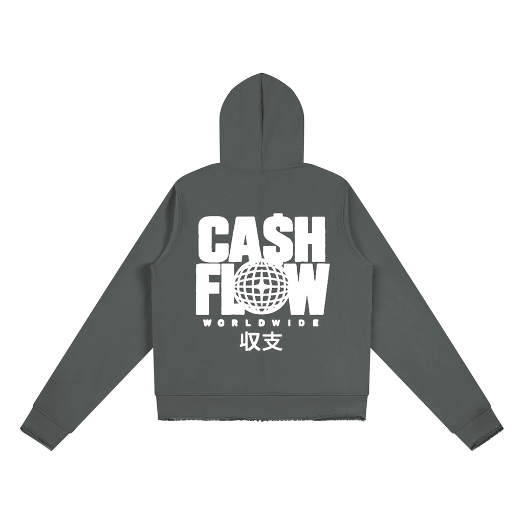 CashFlow Worldwide Women’s Raw Edge Full Zip Hoodie