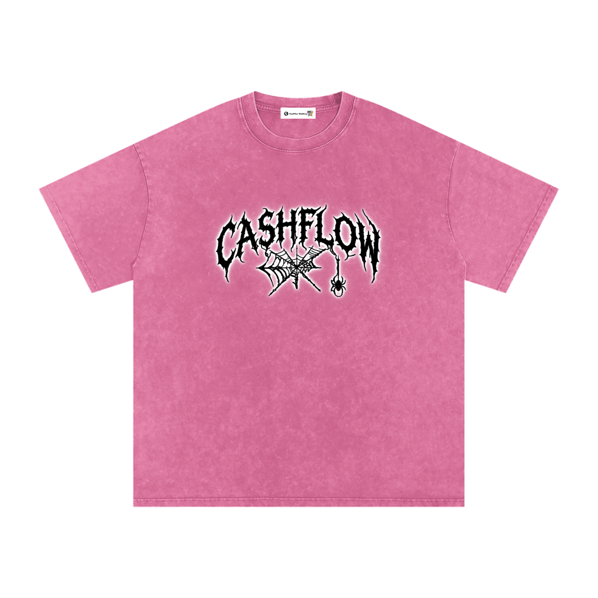 CashFlow "Spider Halloween Edition" Snow Washed Oversized Cotton T-Shirt