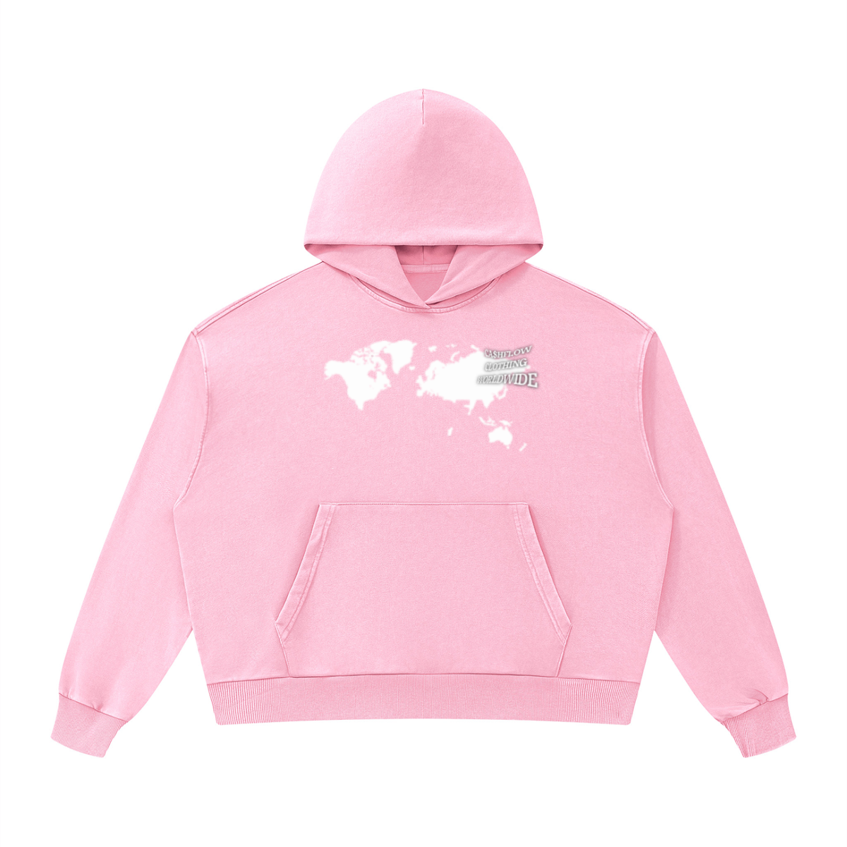 CashFlow "Worldwide Stacking" Unisex Mineral Wash Boxy Hoodie