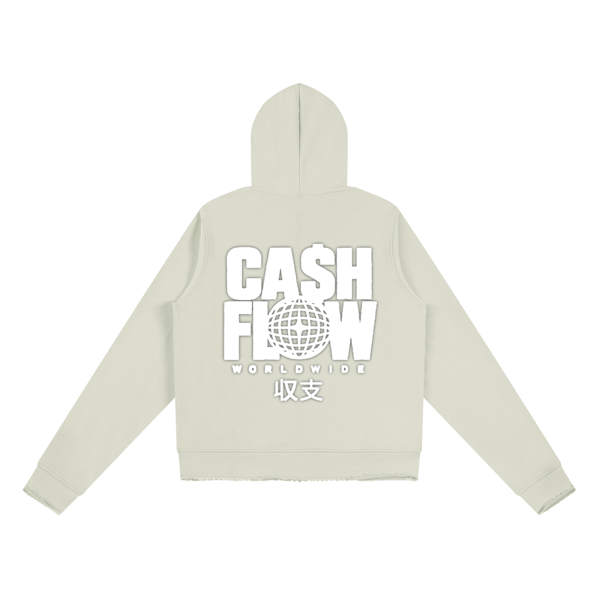 CashFlow Worldwide Women’s Raw Edge Full Zip Hoodie